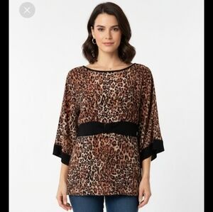 JTB leopard print tie back medium 19" pit